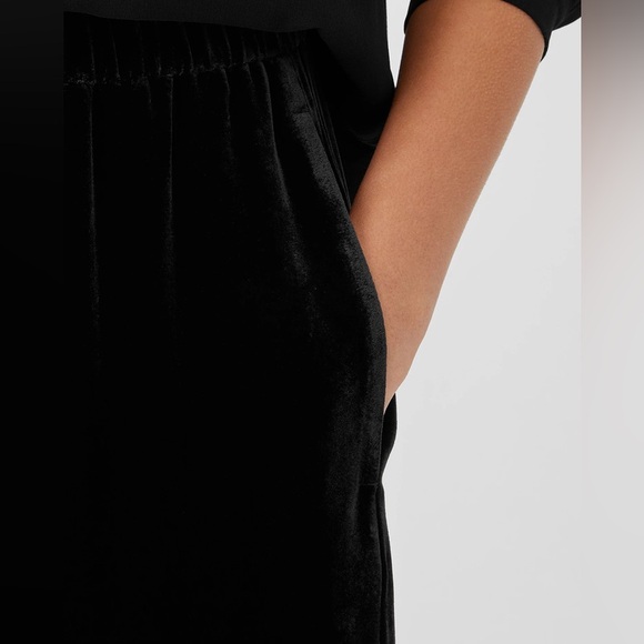 - NWT Eileen Fisher Velvet Wide-Leg Pant - Picture 7 of 9
